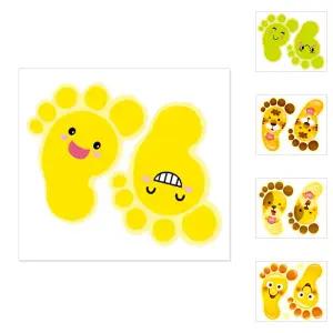 바닥꾸미기 발바닥스티커 통통노랑/크리스마스/스티커/할로윈/인테리어/시트지/욕실/미끄럼방지/안전표시
