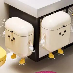 사무실 쓰레기통 미니 다용도 뚜껑형 캐릭터 쓰레기통 욕실 틈새 탁상 걸이식 걸이형 싱크대 주방용 음식물