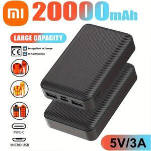 샤오미 파워뱅크 20000mAh 5V 3A 휴대용 충전기 가열 조끼용 미 아이폰 에어컨 의류용