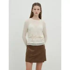 [올리브데올리브](신세계 사우스시티)[On-line exclusive] 쉬폰 배색 슬림 티셔츠 OH5WE986