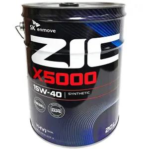 지크 X5000 15W40 20L 디젤 합성 엔진오일 ZIC SK엔무브