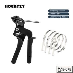 304 스테인레스 스틸 케이블 타이 플라이어 고정 스트랩 절단 도구 커터 장력 자동 우편 총 잠금 핸드 랩