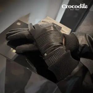 크로커다일 시보리 스마트터치 남성 가죽장갑