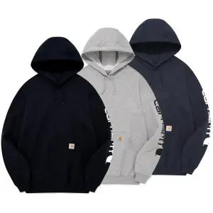 루즈핏 기모 로고 후드티 K288 (3colors)