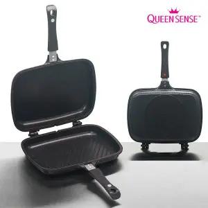 [퀸센스] 올비아 인덕션 IH 티타늄코팅 양면팬 특대형/생선구이팬