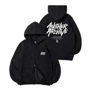 어나더 아카이브 ANOTHER ARCHIVE 2WAY 그래피티 후드 집업_블랙 OUT9520014 2812786
