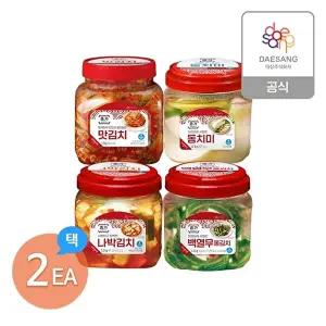 [종가]종가 김치 1.2kg (PET) 4종 2개 골라담기 (맛김치/동치미/나박/백열무물김치)