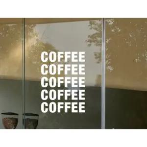 카페 COFFEE 시트지 유리문 창문 도어 스티커 커피 유리창 DIY 커피숍 업소용