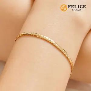 [펠리체골드] 14K 모던 커브 팔찌 3mm