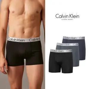 CK 남성 속옷 팬티 마이크로 화이버 크로마틱 박서 브리프 드로즈 3장 세트 NP2739O-901