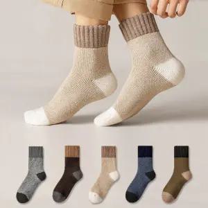 데이닉 남성 보카시 배색 양모 기모 양말 5종세트 DSM-13
