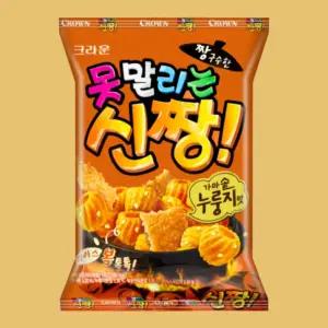 크라운 못말리는 신짱 가마솥 누룽지맛 120g x10개