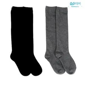 [순수데이] 여성 프리미엄 무지 니삭스 양말 10켤레(블랙/그레이/혼합)