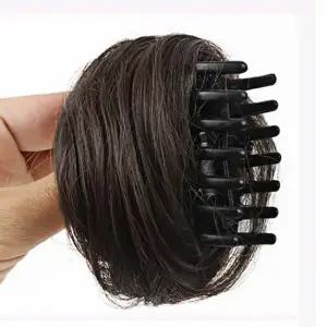 똥머리 집게핀 가발 머리숱 업스타일