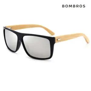 패션 우드 나무테 선글라스 스타일리쉬 남자 실버미러