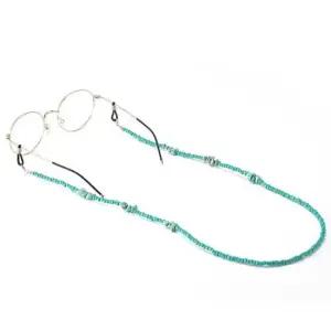 터키석 안경줄 겸용 6mm 원석 비즈 목걸이 코발트 고급 마스크걸이