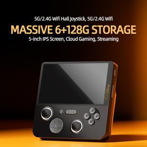 GAMEMT E5 울트라 게임 콘솔 5인치 1280*720 60Hz IPS 터치 스크린 5000mAh 홀 이펙트 조이스틱 휴대용 안