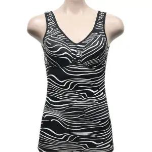 지브라 패턴 여성 브라런닝 10대 여아용 고급스러운 매쉬탑 스포츠템 (WFJ5T9H)