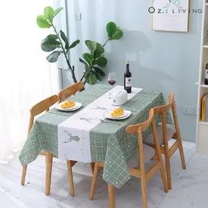 6인 탁자보 137*90 북유럽 방수테이블보 테이블덮개 방수 위생 린넨