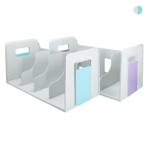 [하프클럽/]4단 책꽂이 아이보리 민트 컬러 서재 정리용 북받침 서서 책정리