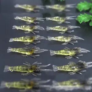 간편한 낚시미끼 실리콘 새우미끼 10pcs 가짜 미끼 인공미끼 루어미끼