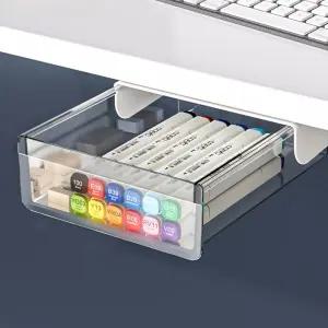 히든서랍장 책상 틈새 부착식 슬라이딩 서랍 책상위서랍함 책상서랍