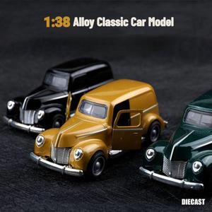 미니 레트로 합금 클래식 자동차 모델 1:38 시뮬레이션 풀백 다이캐스트 어린이 장난감 컬렉션 장식 크리스