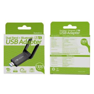 1300Mbps USB WiFi 어댑터 듀얼 밴드 네트워크 데스크탑 노트북 용 5G/2.4GHz Supoort 802.11ac