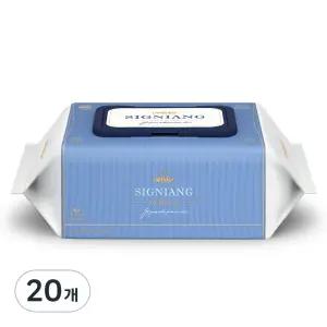 아이러브베베 시그니앙 대용량 휴대용 오블루 물티슈 캡형 75g 77개입 20개