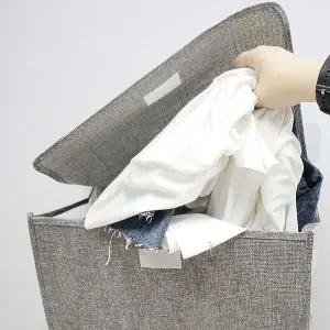 접이식 빨래 수납 바구니 중형 틈새 세탁 편리한 정리함 (WFK9U0X)