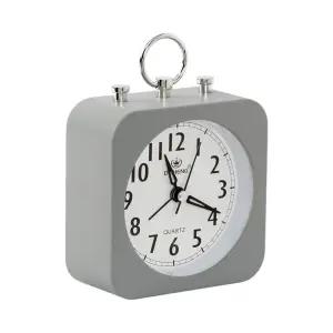 사각 알람 탁상시계 (그레이) DK26 무소음 인테리어 디자인 테이블 소형 장식