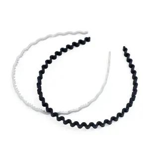 웨이브 헤어밴드 2p 네이비+블루 스타일링 운동