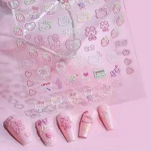 고품질 올록볼록 엠보스티커 귀욤 도톰스티커 3D네일스 포인트네일 (WFKANJU)