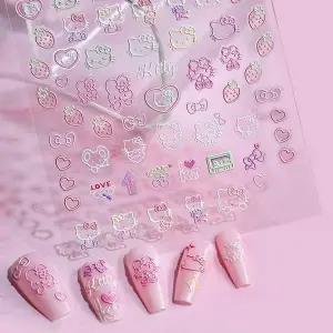 고품질 올록볼록 엠보스티커 귀욤 도톰스티커 3D네일스 포인트네일 (WFKANJU)