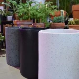 베하몰 시멘트 테라조 화분 대리석무늬 원형 21x35cm (WFKADTQ)