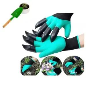 농사 원예 텃밭가꾸기 땅파기 갈고리장갑 모종삽 세트 그린+모종삽 (WFKAEL4)