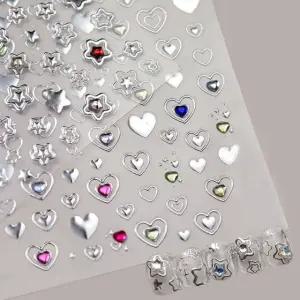 실버네일스티커 메탈 별빛네일 메탈스타스티커 리 (WFKANJW)