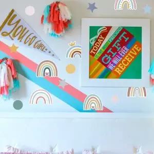 스티커 방꾸미기 무지개 (WFKB411)