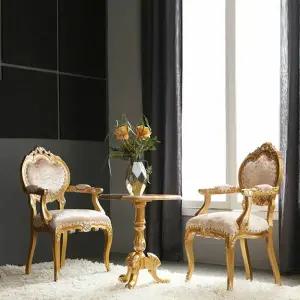 인터데코 유캐슬 알피나 엔틱 골드 소파세트1 (1인+1인+테이블)