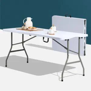 4인용 야외 플라스틱 접이식 테이블 1500 실내 간이 프라스틱 옥상 외부