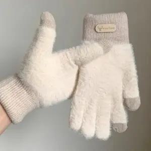 스마트터치 밍크겉감 포근한 수면안감 휴대폰 따뜻한겨울 장갑