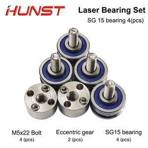 HUNST U 깊은 홈 볼 베어링 SG15( 고정 나사 포함) 이중 행 소형 풀리 변속기 편심 휠