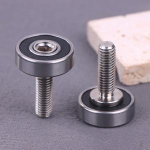 OD 26mm JS600026-8C2L25M8 스테인레스 스틸 나사 롤러 베어링 도어 창용 1/2Pcs M8 스레드