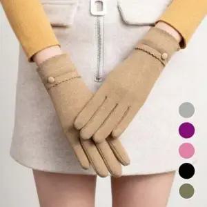 여성 데일리장갑 얇은 봄가을장갑 여성 물결패턴장갑