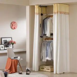 [하프클럽/]조립식 슬라이딩행거 2단 서랍형 드레스룸 커버형