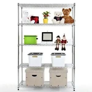 [하프클럽/]메탈 25파이 5단 철제 선반 450x1200x1800 조립 수납선반