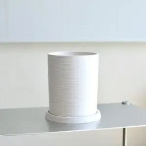 우레탄 플라스틱 실린더팟 화분 S 14x17cm 화이트 (WFKB070)