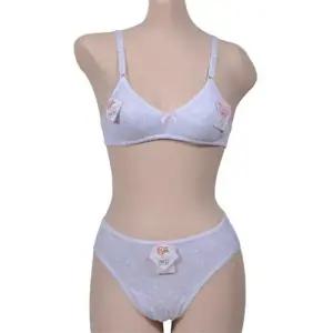 발랄한 느낌 면 A컵 주니어 브라팬티세트 WFIPU69