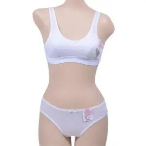 편안한 면소재 주니어 스포츠브라팬티세트 WFIPU5Z