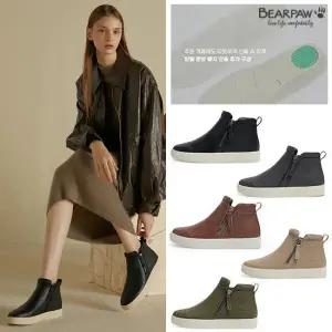[롯데백화점]베어파우 [여성] 5종 DAISY 데이지 소가죽 지퍼 밴딩 5.5CM 앵클 부츠 3522